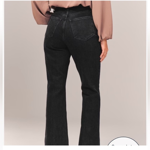 SOLD Abercrombie High Rise Vintage Flare Jean Black Size 28 - Picture 2 of 8